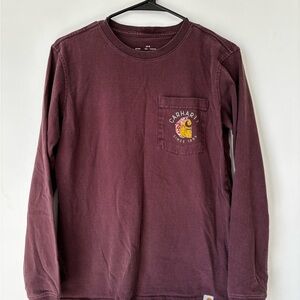 Carhartt Burgundy Long Sleeve Tee